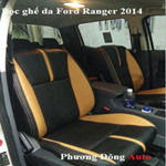 Bọc ghế da Ford Ranger 2014 màu kem + da bò